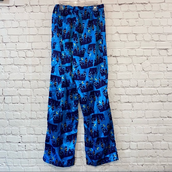 🎓 Miss Fifi Two Piece Silky Navy Set Robe & Bottoms - Picture 7 of 9